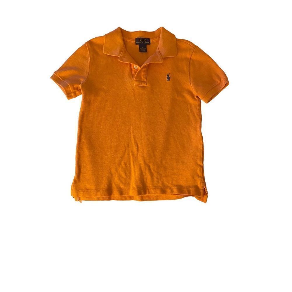 Polo, Ralph, Lauren boys, youth, short sleeve, orange polo shirt/6